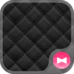 black x pink android application logo